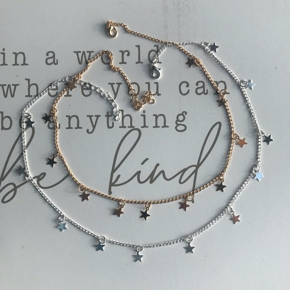 🆕gold and silver star choker / necklace - Picture 6 of 6